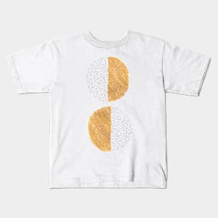 Rust orange mid century abstract circles Kids T-Shirt